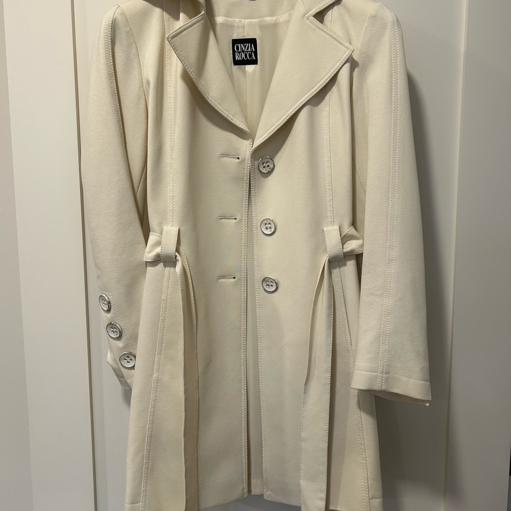 Cinzia Rocca Women's Cream Trench Coat